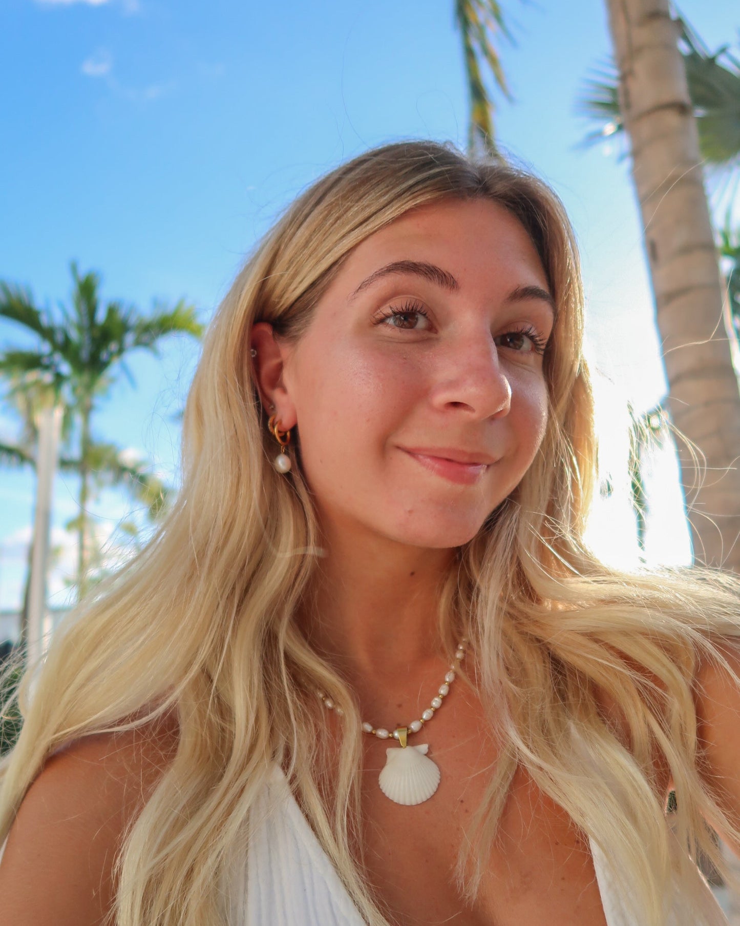 Gold Pearl Earrings