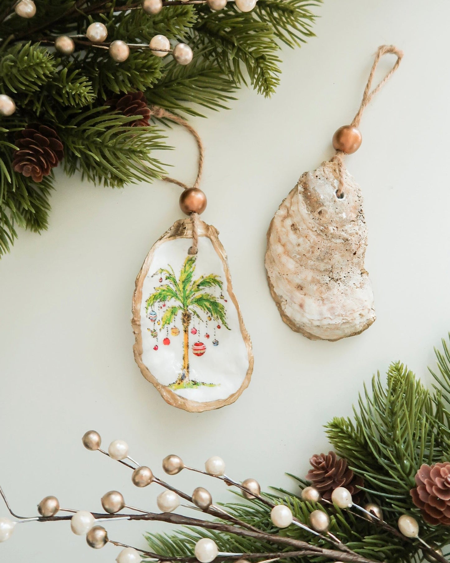 Palm Tree Oyster Ornament