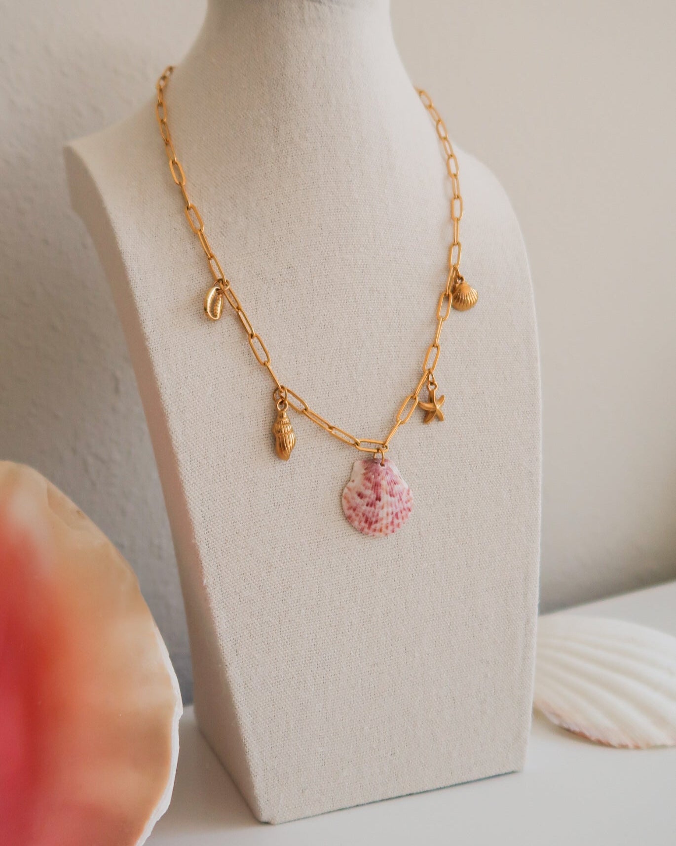 Pink Cove Charm Necklace