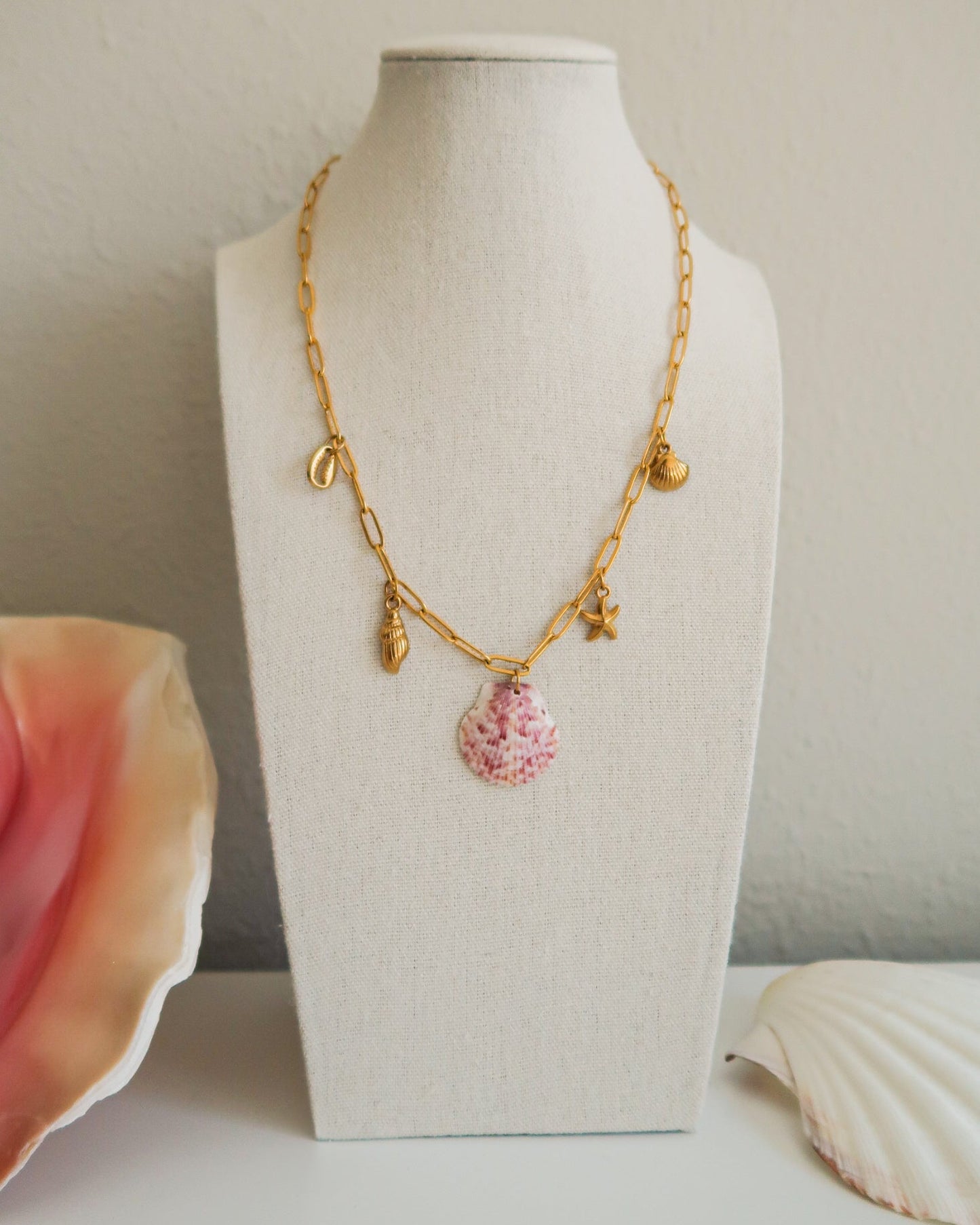 Pink Cove Charm Necklace
