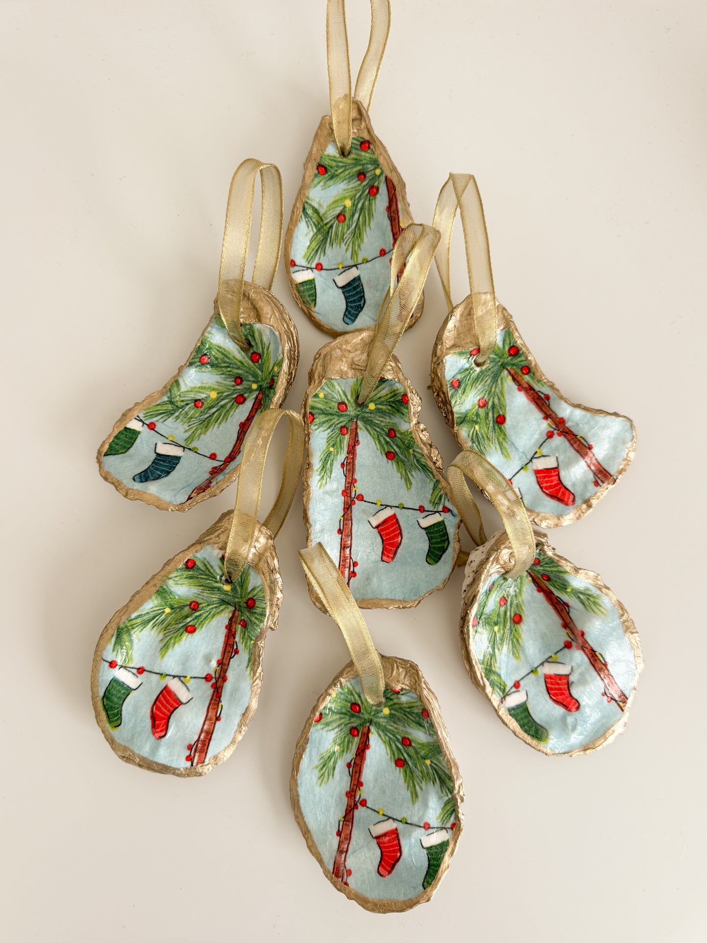 Coastal Stockings Oyster Ornament