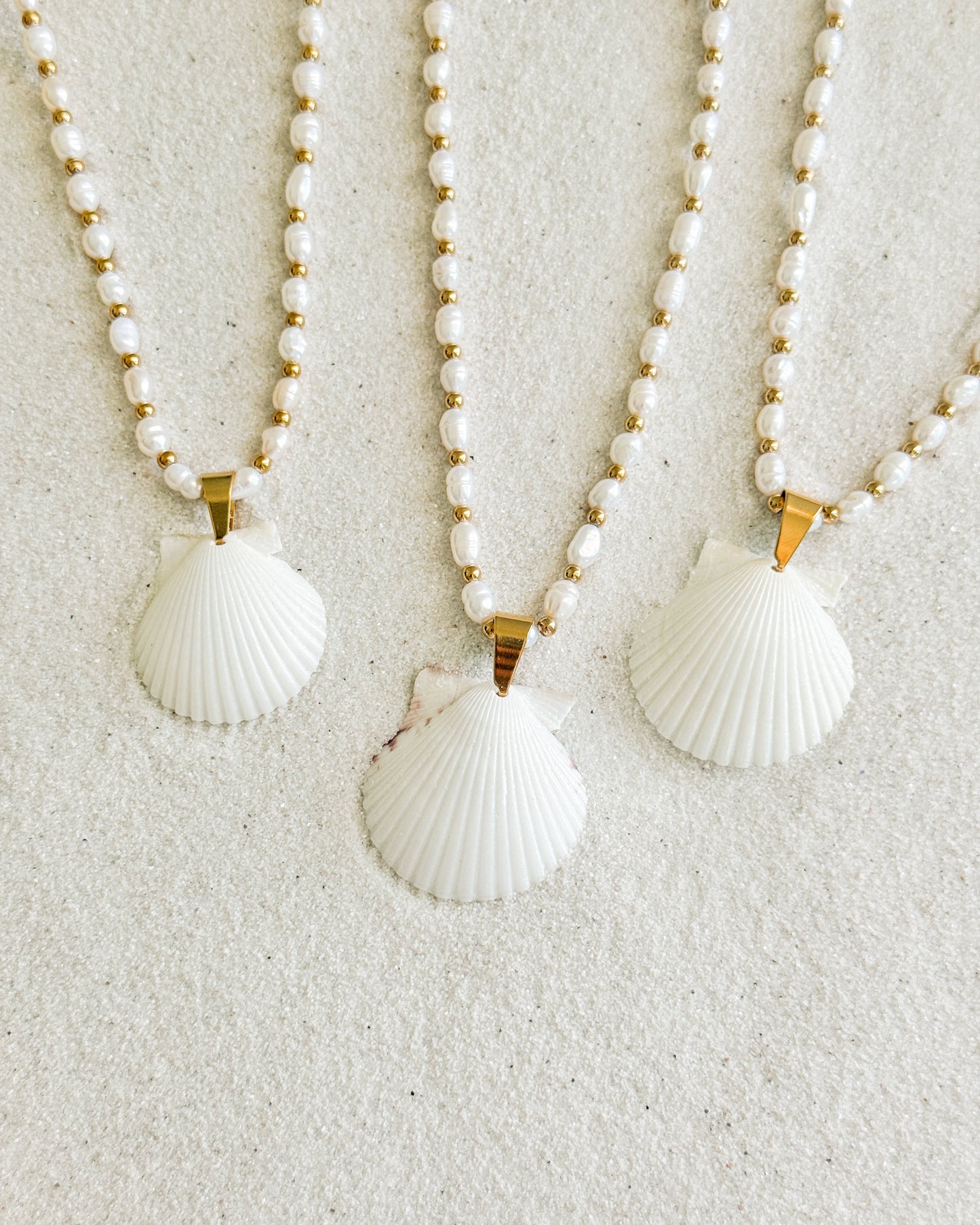 Beachfront Pearl Shell Necklace