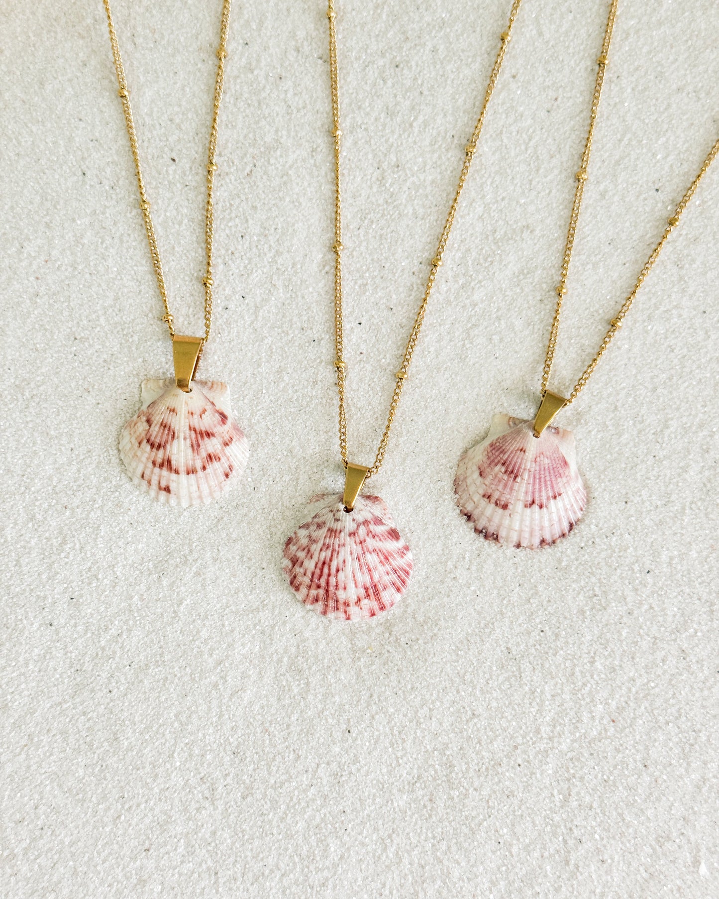 Dainty Beaded Shell Necklace