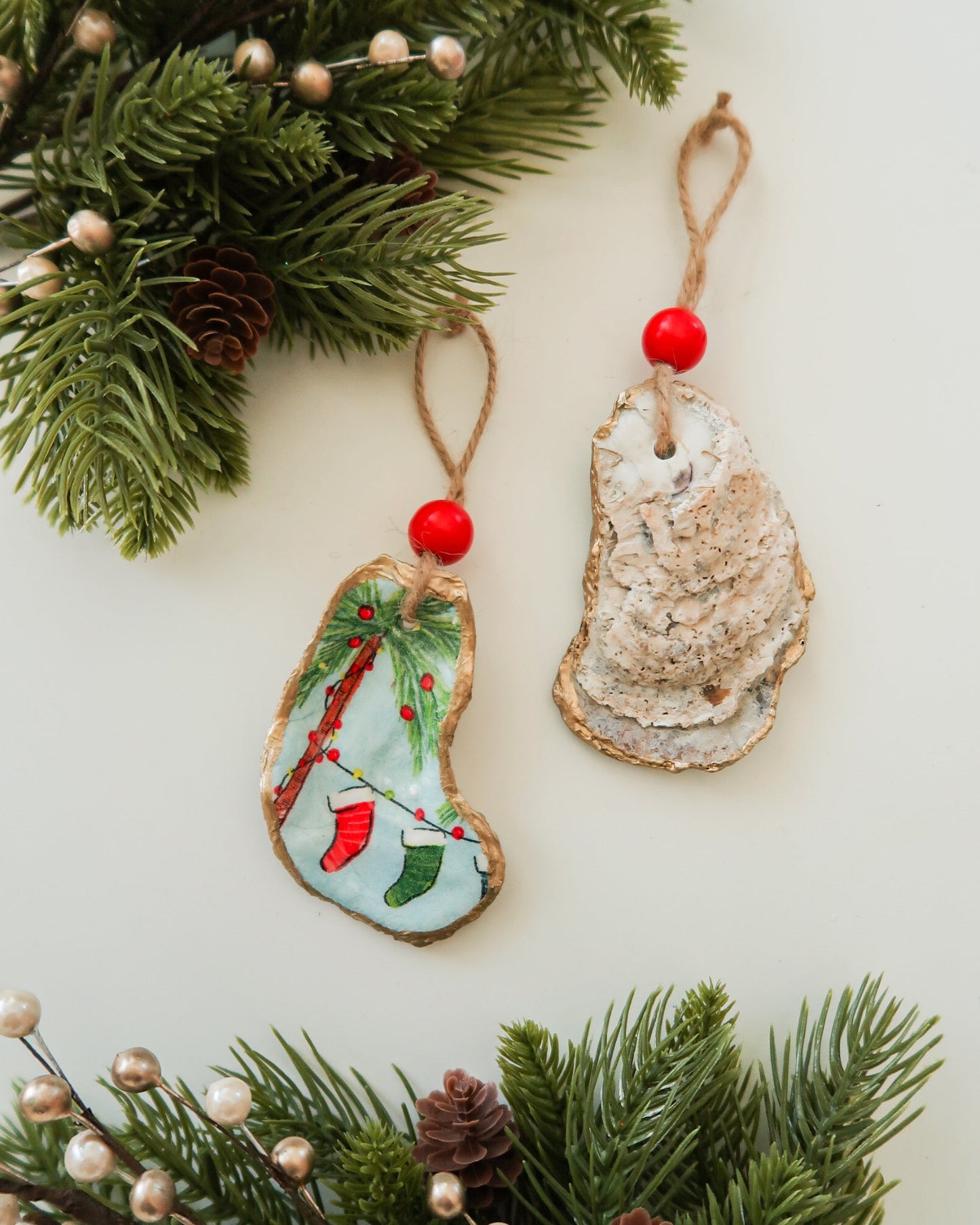 Coastal Stockings Oyster Ornament