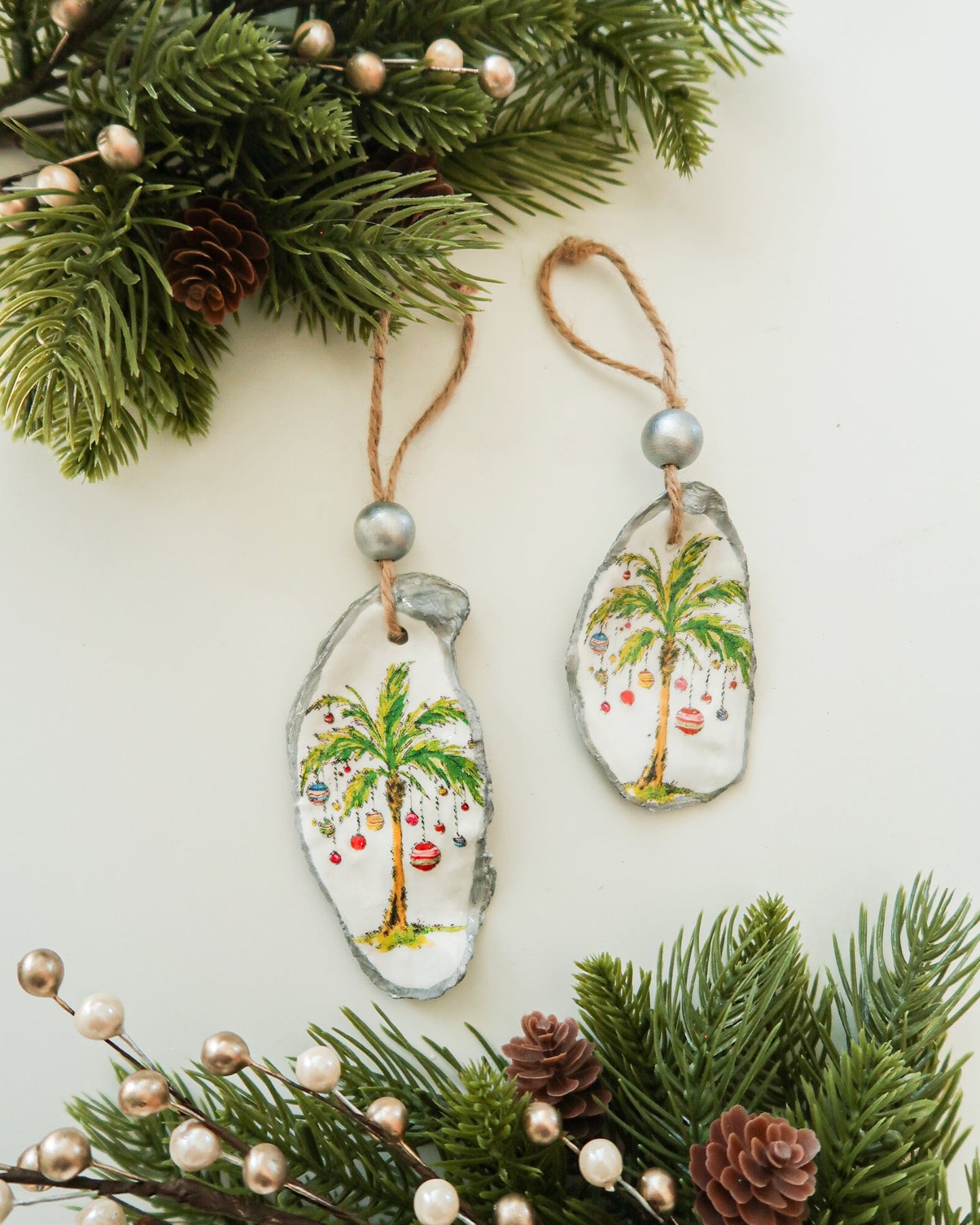 Palm Tree Oyster Ornament