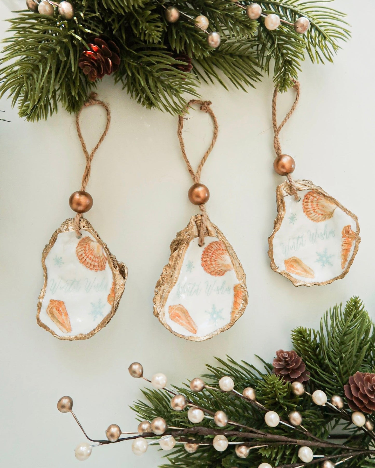 Winter Wishes Oyster Ornament