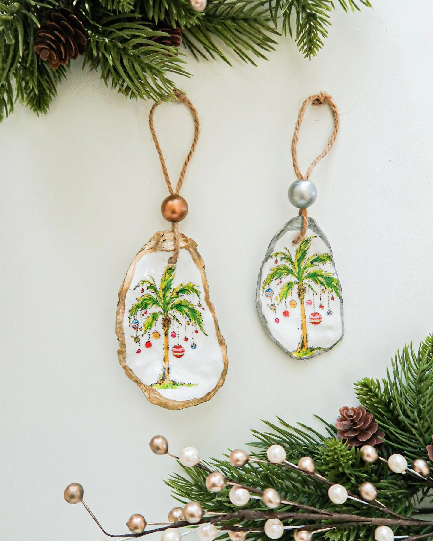 Palm Tree Oyster Ornament