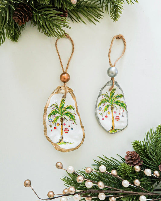 Palm Tree Oyster Ornament