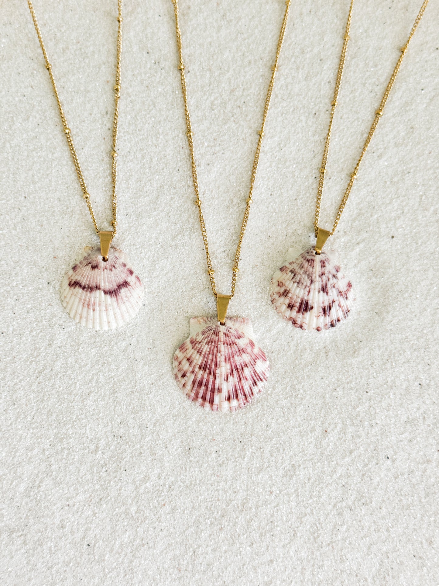 Dainty Beaded Shell Necklace