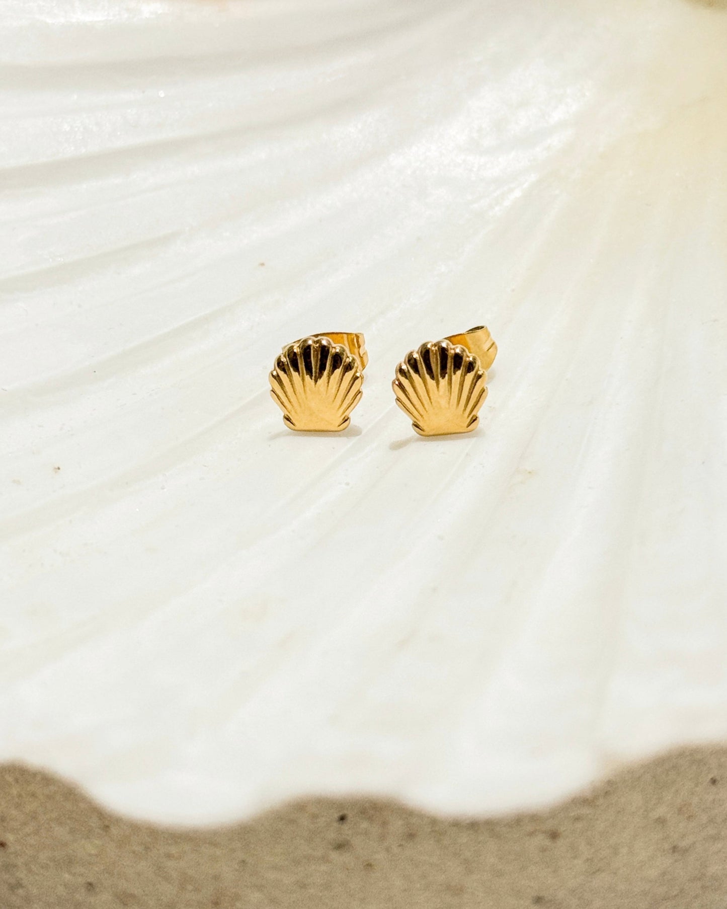 Gold Shell Studs