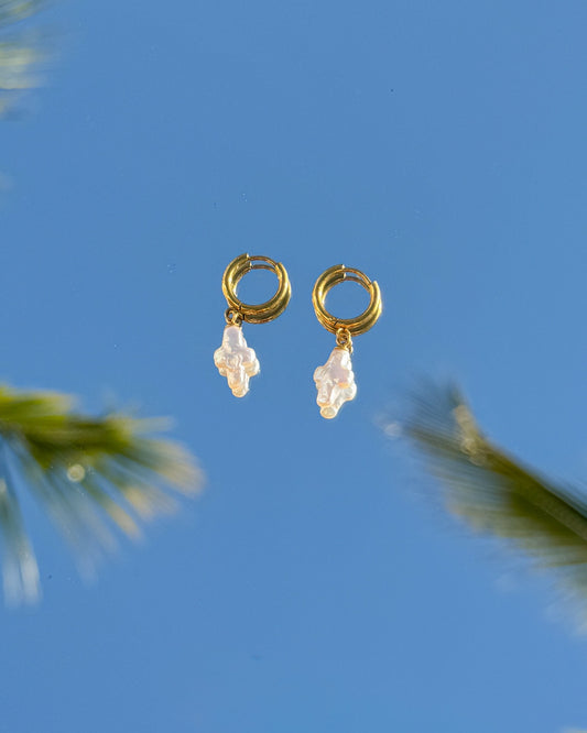 Cross by the Sea Earrings