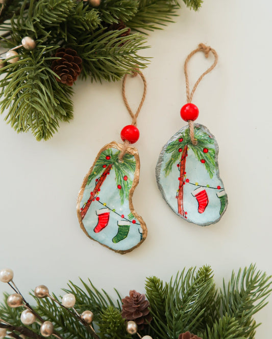 Coastal Stockings Oyster Ornament