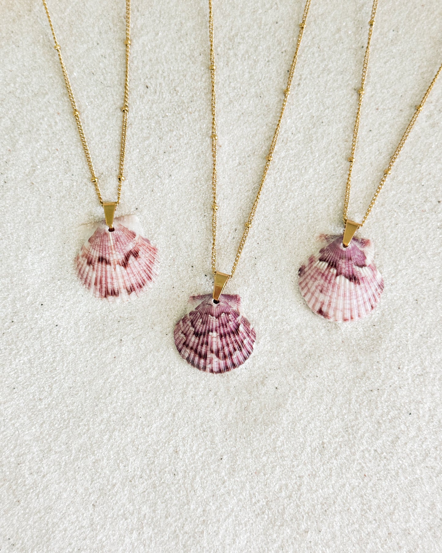 Dainty Beaded Shell Necklace