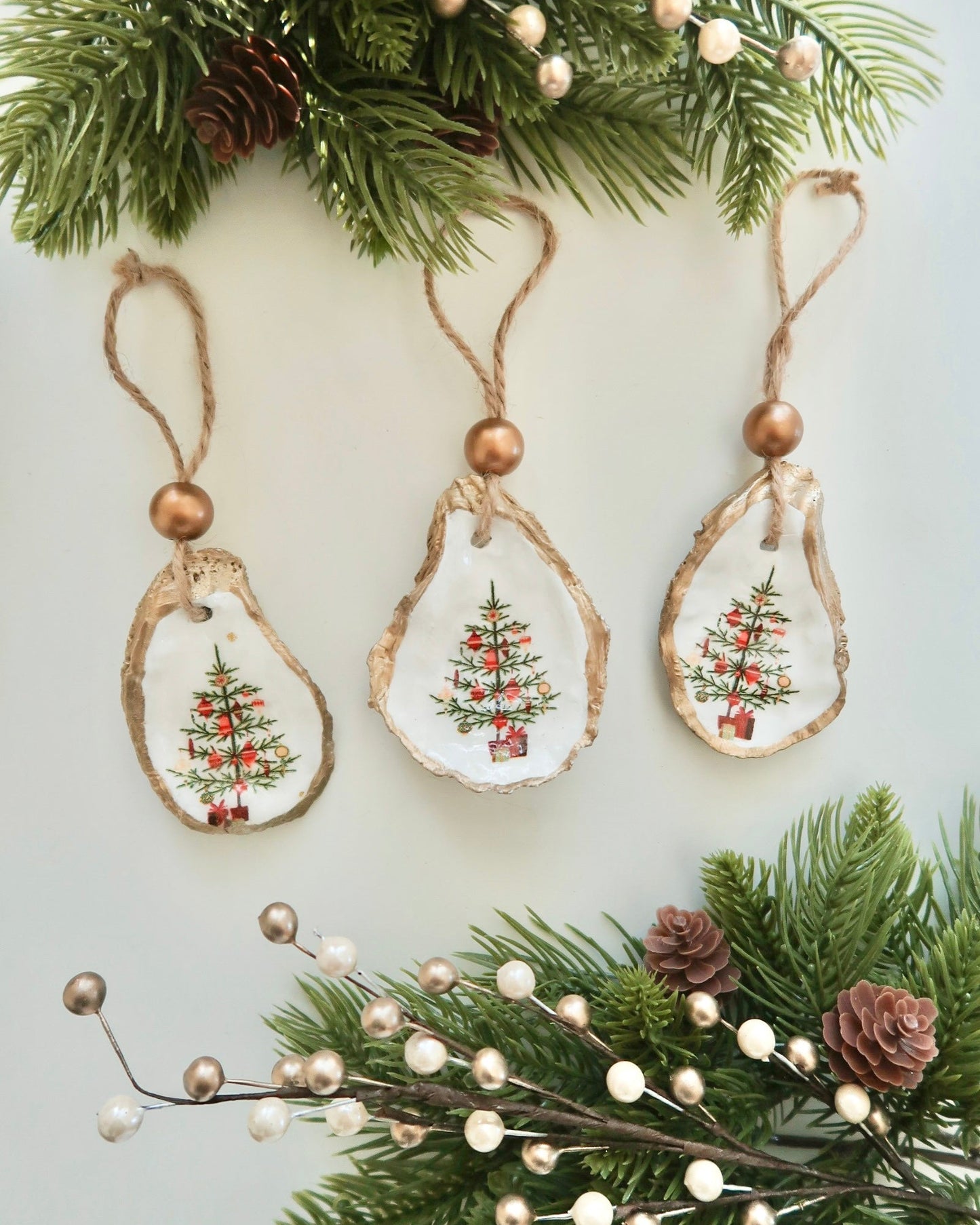 Christmas Tree Oyster Ornament