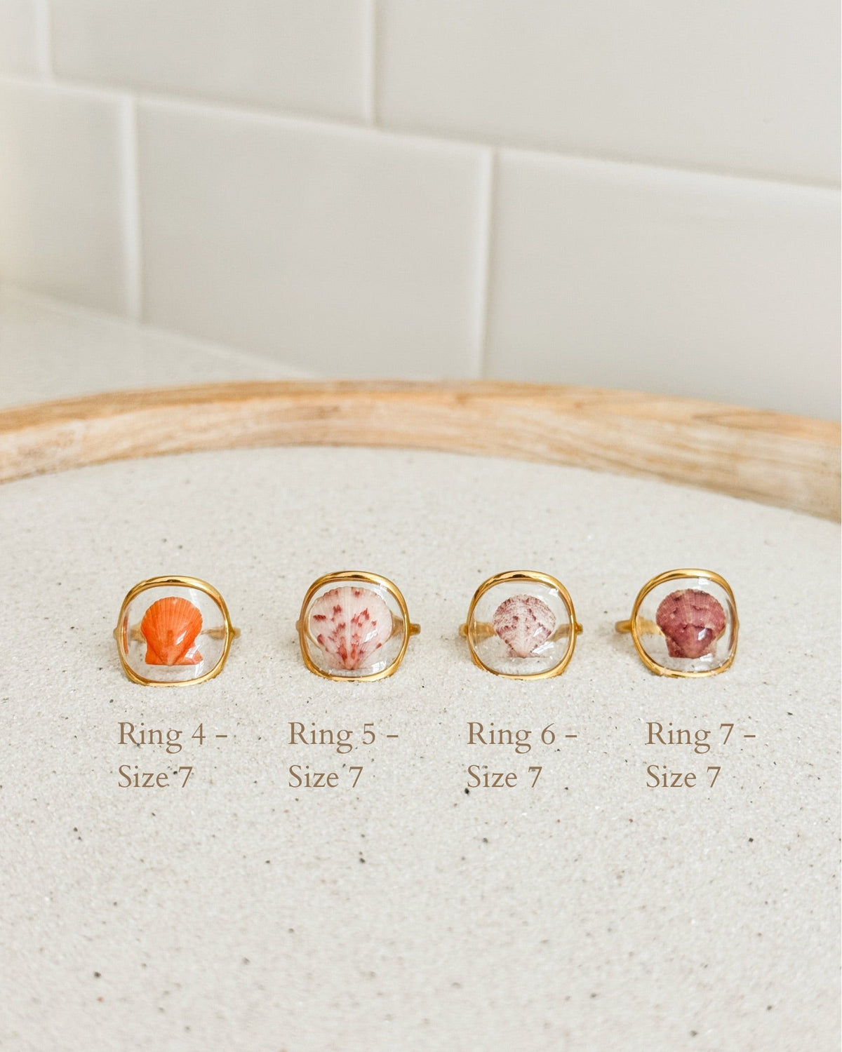 Gold Isla Shell Rings