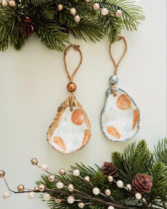 Winter Wishes Oyster Ornament