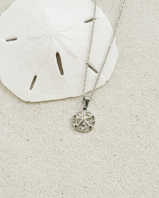 Silver Sand Dollar Necklace