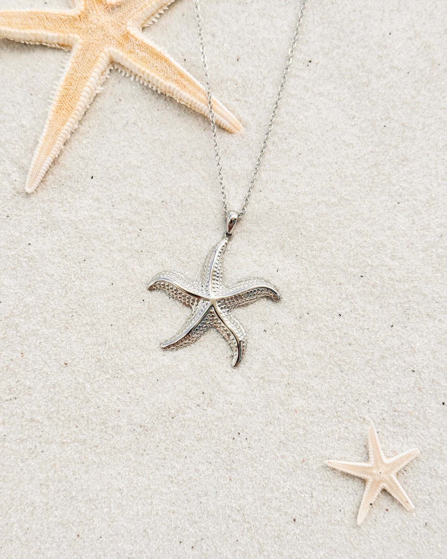 Silver Starfish Necklace