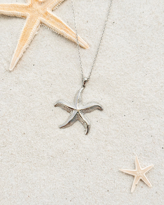 Silver Starfish Necklace