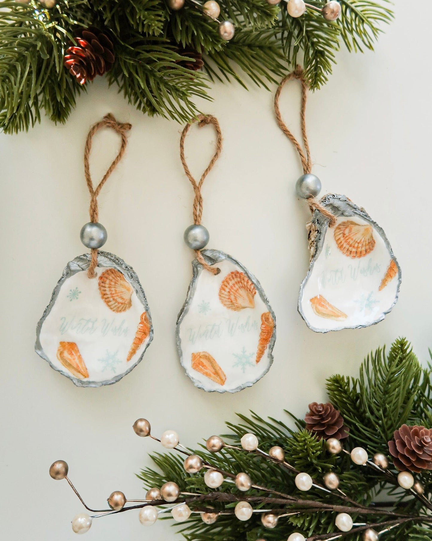 Winter Wishes Oyster Ornament