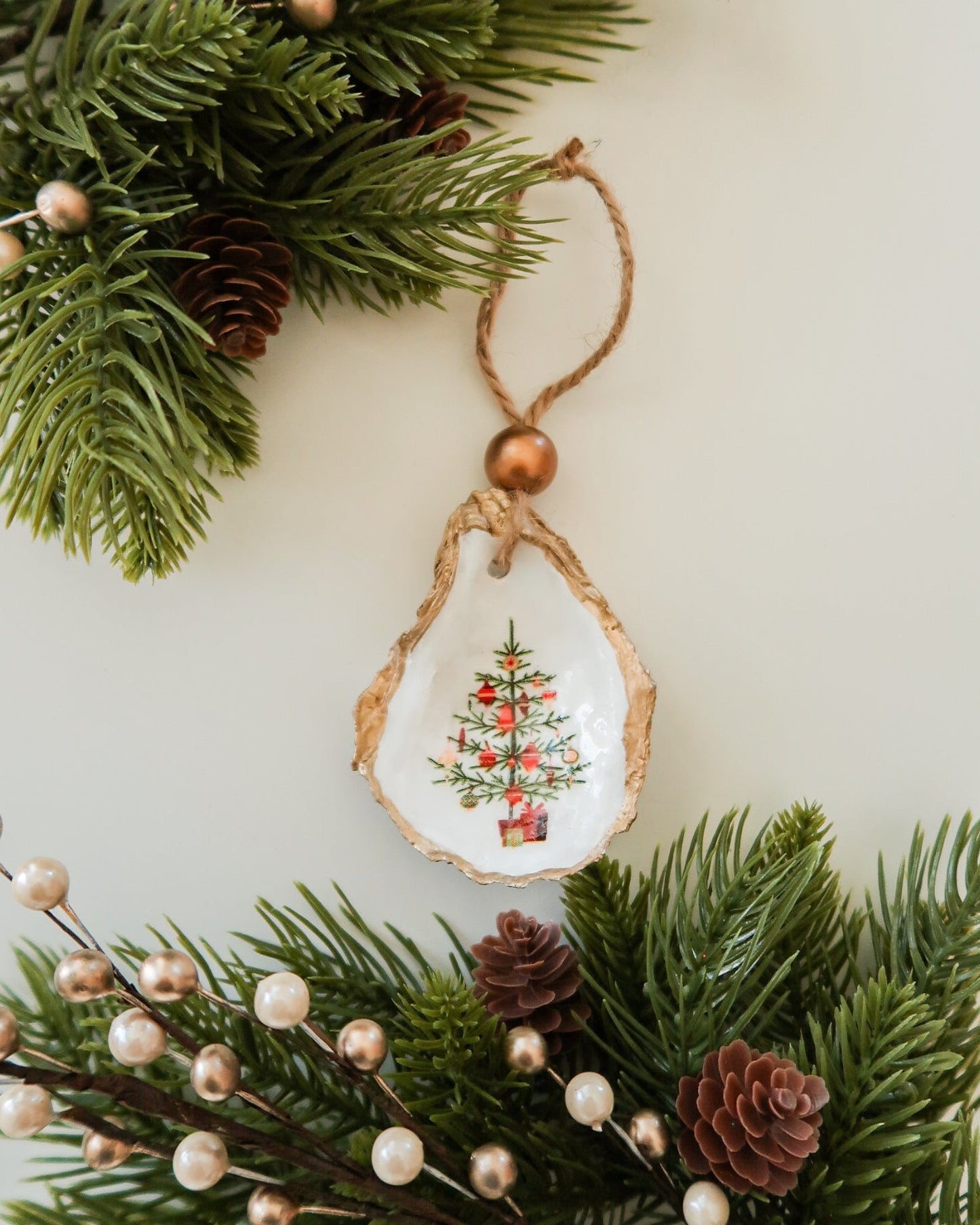 Christmas Tree Oyster Ornament