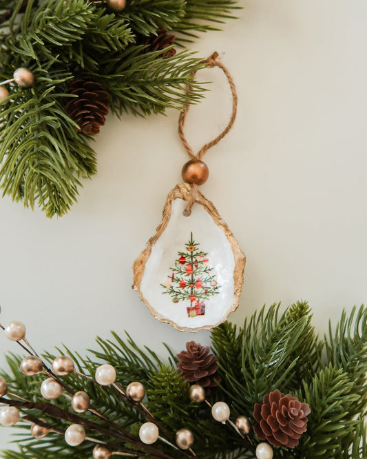 Christmas Tree Oyster Ornament