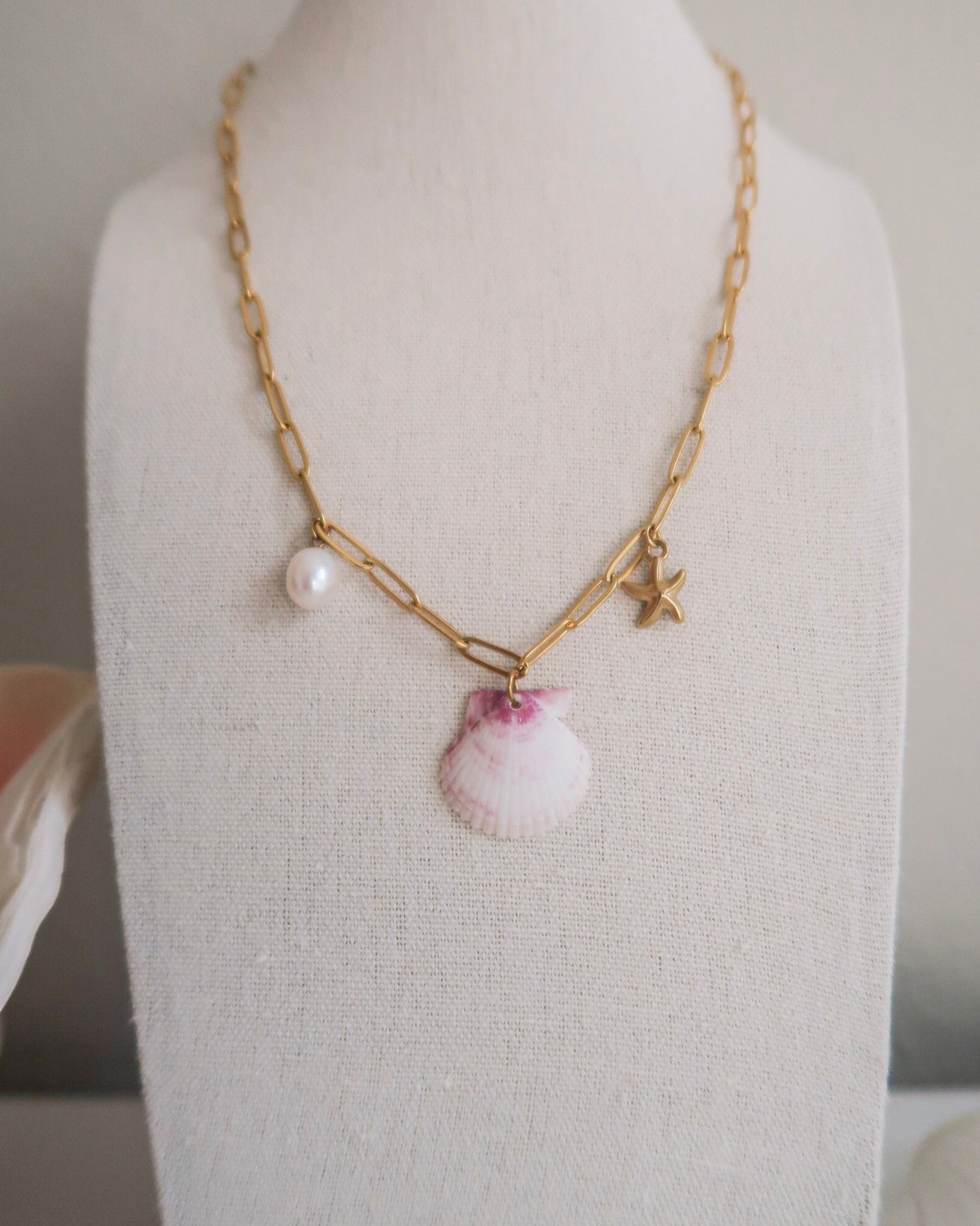 Pink Splash Charm Necklace