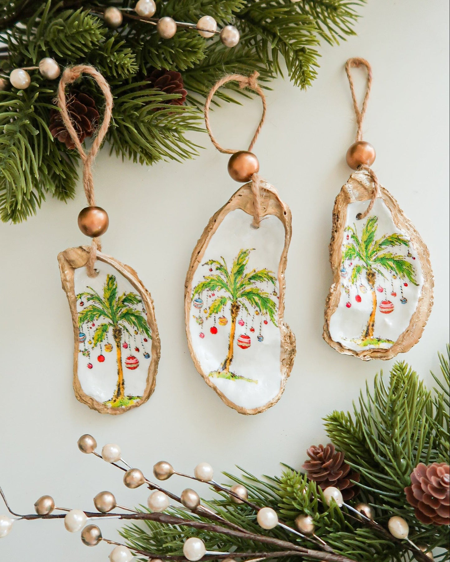 Palm Tree Oyster Ornament