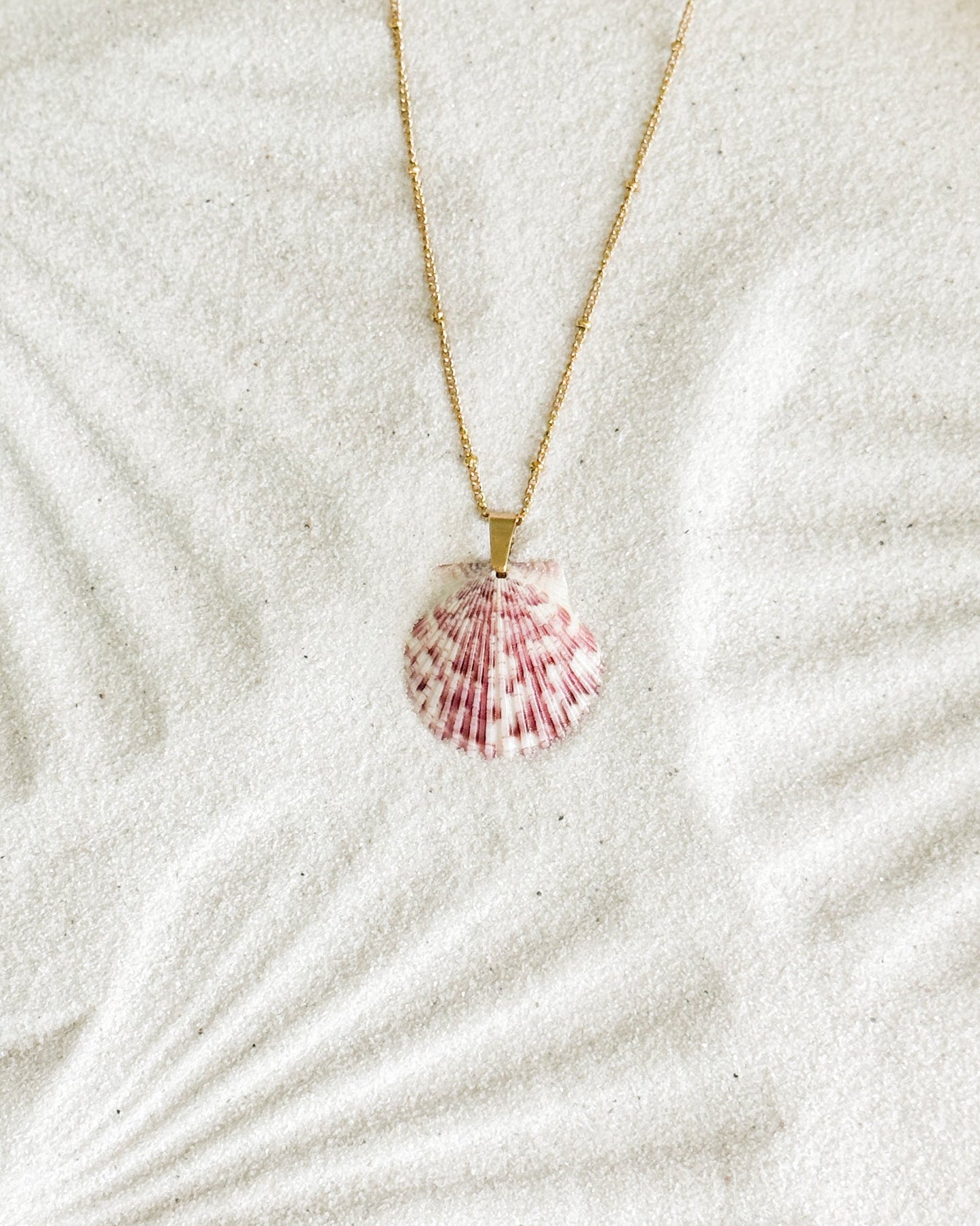 Dainty Beaded Shell Necklace