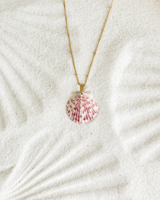 Dainty Beaded Shell Necklace