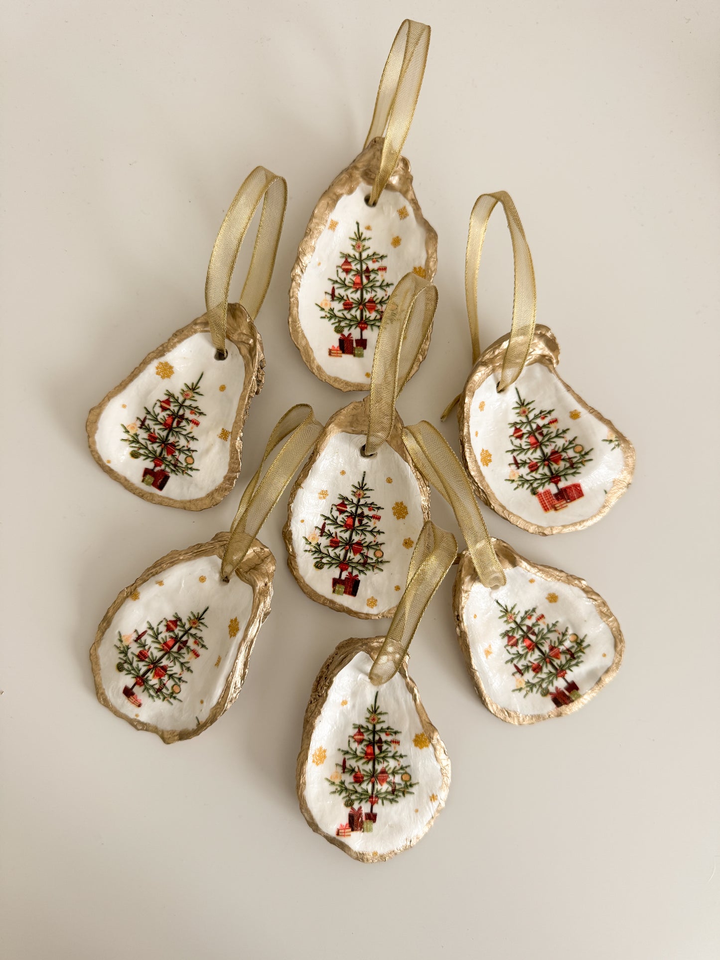 Christmas Tree Oyster Ornament